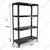 FIDVI® 9D X 23L X 36H Inch 4 Shelves Powder Coated Slotted Angle Metal Rack With Accessories  ( SR-003)