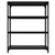 FIDVI® 9D X 29L X 36H Inch 4 Shelves Powder Coated Slotted Angle Metal Rack With Accessories ( SR-004)