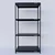 ALIJA 99H X 47L X 15D Inches 4 Shelves Multipurpose Storage Rack With accessories ( Colour- Black) 
