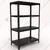 FIDVI® 12D X 23L X 36H Inch 4 Shelves Powder Coated Slotted Angle Metal Rack With Accessories ( SR-007)