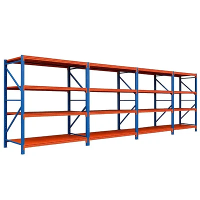 Alija 200 x 60 x 200 cm 4 Layers CRC Sheet Warehouse Rack, Load Capacity 350 Kg Each Shelf (Set of 4)