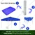 ORILEY 6.5 Feet (Blue) Foldable Gazebo Tent with 4 Side Open/Pop-up for Outdoor & Terrace Garden