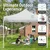 OUTO 6.5 Feet (White) Foldable Gazebo Tent with 4 Side Open/Pop-up For outdoor Garden