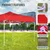 OUTO 6.5 Feet (Red) Foldable Gazebo Tent with 4 Side Open/Pop-Up For Outdoor Garden