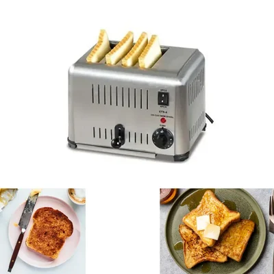 Premium Quality 4 Slice Electric Stainless Steel Bread Toaster, 2000W