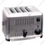 Commercial Bread Toaster 4 Slice Auto Pop Up, High Grade Stainless Steel Body