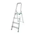 TOTAL 4 Step Household Aluminum Ladder With 150 Kg Load Capacity (THLAD06041)