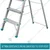 TOTAL 4 Step Household Aluminum Ladder With 150 Kg Load Capacity (THLAD06041)