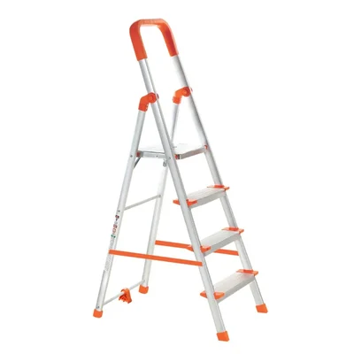 Houza Anti-Slip 4 Step Aluminium Foldable Ladder (HZ-AQUA-04-01)