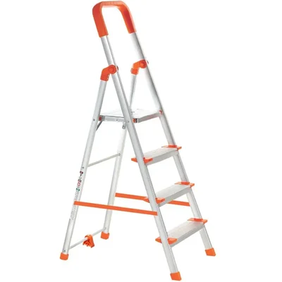 ProHome 4 Steps Anti Slip Shoes Foldable Aluminium Ladder (AQ-LAD-04) - 5 Years Warranty