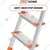 ProHome 4 Steps Anti Slip Shoes Foldable Aluminium Ladder (AQ-LAD-04) - 5 Years Warranty