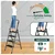 Blueboy 4 Steps Mild Steel 150 Kg Load Capacity Unbreackable Step Ladder 