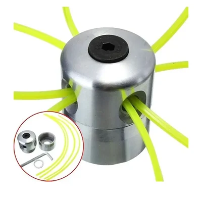 Weed Trimmer Head, Aluminum Grass Trimmer Head with 4 Lines For Petrol Brush Cutter