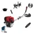 Heavy Duty 4 Stroke 35 cc Sidepack Brush Cutter with Round Tiller Attachment & Other Free Accessories For Paddy, Wheat, Grass Trimming & Lawn Trimming