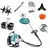 GRAMSTRONG Heavy Duty 6 In 1 Multi Attachment 4 Stroke Backpack Brush Cutter With Flat Weeder, Round Tiller & Hedge Trimmer Attachment