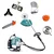 GRAMSTRONG 4-Stroke Brush Cutter Machine With 5 Attachments of Chainsaw, Wave Tiller, 3T Blade, TCT Blade, Nylon Trimmer