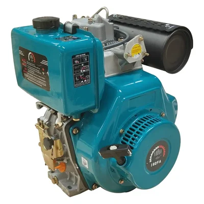 Heavy Duty 192F 499cc(12-14 HP) 4-Stroke Single Cylinder Recoil Start Diesel Engine With 5.5L Fuel Tank
