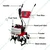 Double Wolf 4 Stroke 53.2 CC Mini Power Tiller With Free Iron Wheel and Ridger Attachment