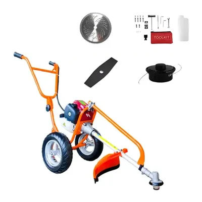 Jaiveer WH-35-JV, 4 Stroke 35 cc Wheel Type Petrol Brush Cutter with 1 year warranty