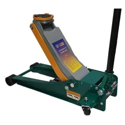 Hyco 4 Ton Double Piston Hydraulic Floor Trolley Jack for Low Floor Cars and Workshop with 460 mm Max. Lifting Height