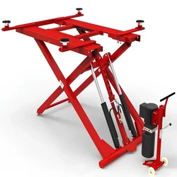 Zaafa 4 Ton Double Cylinder Automatic Hydraulic Scissor Car Lifter With One Support Ram with 1530 mm Max. Lifting Height