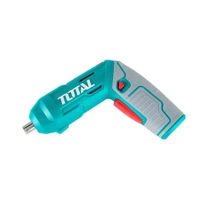 TOTAL 4V 1/4" Hex Shank Cordless Screwdriver with 2-Position Adjustable Handle & LED Light TSDLI0442