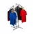 Premium Quality 4-Way Chrome Clothes Rail 15kg Retail Display Stand 