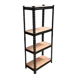 Keepwell 54 x 24 x 12 Inch 4 Wooden Adjustable Shelves Boltless Rack For Multipurpose uses
