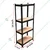 Keepwell 54 x 24 x 12 Inch 4 Wooden Adjustable Shelves Boltless Rack For Multipurpose uses