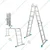 Total 4x4 Steps 150 Kg Load Capacity Multi Purpose Aluminium Ladder- With 2pcs Scaffold Plate (THLAD04441)