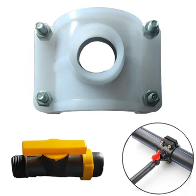 5 Pieces Saddle Clamp with 32 mm Cock for Agriculture Water Supply Pipe(Size-2 Inch)