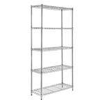 Rackwell 36X15X72 Inches 5 Shelves Stainless Steel Adjustable Boltless Rack For Multipurpose Uses