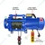 Damar 500-1000 KG load capacity, 3 hp Electric Wire Rope Hoist With 8 MM & 50 Meter Wire Rope, Three Phase