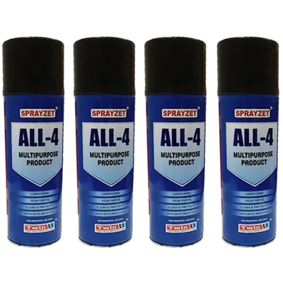 4 Pack of Sprayzet (500ml x 4pcs) All-4 Multipurpose Product CO2 Rust Remover Spray Multipurpose Remover & Cleaner