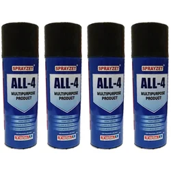 4 Pack of Sprayzet (500ml x 4pcs) All-4 Multipurpose Product CO2 Rust Remover Spray Multipurpose Remover & Cleaner