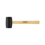 Polymak 500g Rubber Mallet Hammer Non-Damaging Soft Face Hard Wooden Handle Tile Carpentry Tool HT-P-PMH-500