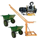 HT 500kg Capacity 360° Mini Crane With Electric Winch, 3 Hp Motor - 40 m Wire Rope & 2 pcs Double Wheel Trolley