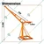 UTC 500 Kg Load Capacity 90 Kg Heavy Duty Mini Crane Frame With 360° Rotation, Boom Size 10 Feet