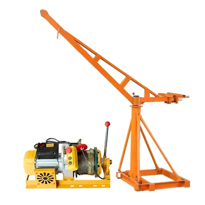 UTC 500 kg Capacity 360° Mini Crane With Electric Clutch Winch, 5 HP 100% Copper Winding Motor, 50 Meter Rope