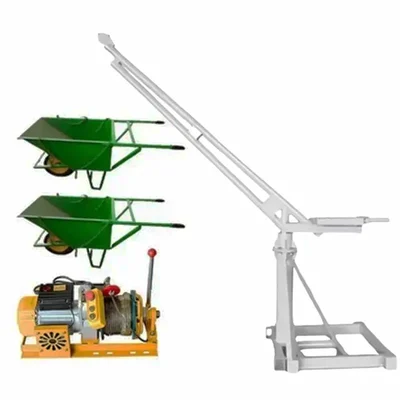 Crossbee 500 kg Capacity 360° Mini Crane With Electric Clutch Winch,3 HP Motor, 50 Meter Rope & Two Wheel Trolley