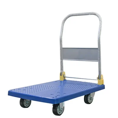 Premium Quality 500 kg Load Capacity Foldable HDPE Platform Trolley With Stainless Steel Handle, 3.5 ft x 2 ft Platform Size