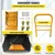 Welbuilt 500 kg Capacity Heavy Duty Iron Platform Trolley with 360° Degree Swivel Wheels - (colour-Yellow)