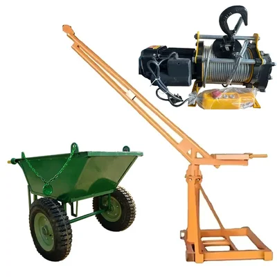 HT 500kg Capacity 360° Mini Crane With Electric Winch, 3 Hp Motor, 40 Meter Wire Rope & 1pc Double Wheel Trolley