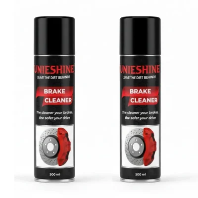 Unieshine Brake Cleaner Spray 500ml Fast Drying Residue Free Oil Grease Dust Remover Combo (Pack of 2)
