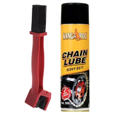 Kangaroo 500ml Heavy Duty Chain Lube Spray with Brush All Weather O-Ring Safe CL500-New (CL_B_500)