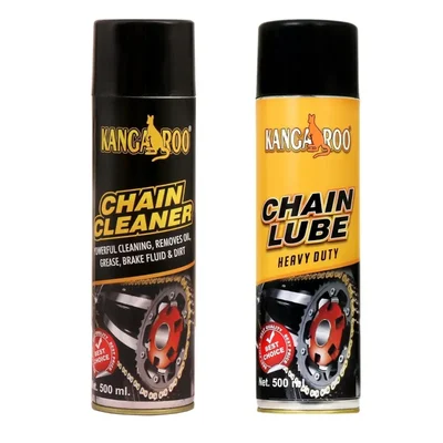 Kangaroo 500ml Chain Lubricant Cleaner Spray Combo Heavy Duty Grease Degreaser CC_500 ML (CL_CC_500_L1)