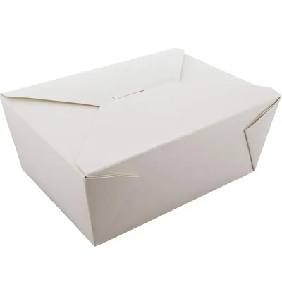 Pack-1000 PCS|500 ml, Disposable Rectangle white Food Box- 300 gsm for Picnic, Travel