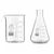 Bello Set of 2 Borosilicate 3.3 Glass Beaker and Conical Flask of 500 ml with Graduation Marks