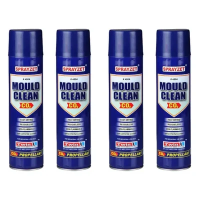 4 Pack of Sprayzet (500ml x 4pcs) Mould Clean CO2 to Clean Precious Moulds & Dies, Bearings