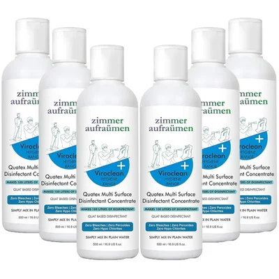 6pcs Combo of Zimmer Aufraumen (500ml x 6pcs) Quatex Multi Surface Disinfectant Concentrate Liquid